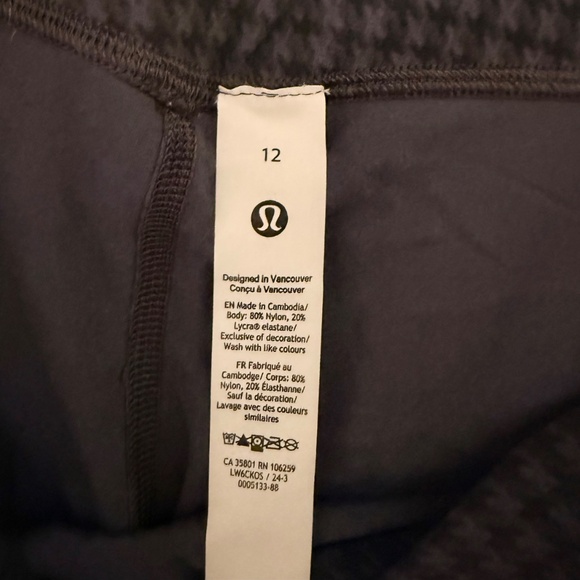 Lululemon Align HR Pant 28” Micro Houndstooth Blue Multi | Nulu | Size 12 - Picture 3 of 5